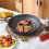 Living And Home Dual-Handle Round Cast Iron Pot with Lid, 30cm Diameter - Even-Heat, Self-Basting Lid, Rustic Kitchen Essential 2