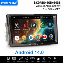 Erisin 8" 4GB+64GB 8 Core Android 14 CarPlay Car Stereo GPS for Opel Astra H Antara Corsa C/D Zafira Vectra Signum DAB+ WiFi Bluetooth USB
