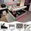Upholstered Double Bed 135x190cm with 7 Colors LED-light Strips, Grey 6