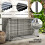 Outsunny Outsunny Outdoor Coffee Table, Glass Top Rattan Side Table, Light Grey 4