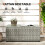 Outsunny Outsunny Outdoor Coffee Table, Glass Top Rattan Side Table, Light Grey 2