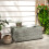 Outsunny Outsunny Outdoor Coffee Table, Glass Top Rattan Side Table, Light Grey 7