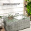 Outsunny Outsunny Outdoor Coffee Table, Glass Top Rattan Side Table, Light Grey 3