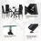 JEFFORDOUTLET Round Glass Dining Table 5