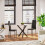 JEFFORDOUTLET Round Glass Dining Table 7