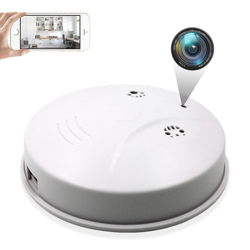 Camera Smoke Detector - Camera Hd 1080p Wi-Fi Night Vision/Motion Detection/Nanny Camera For Indoor