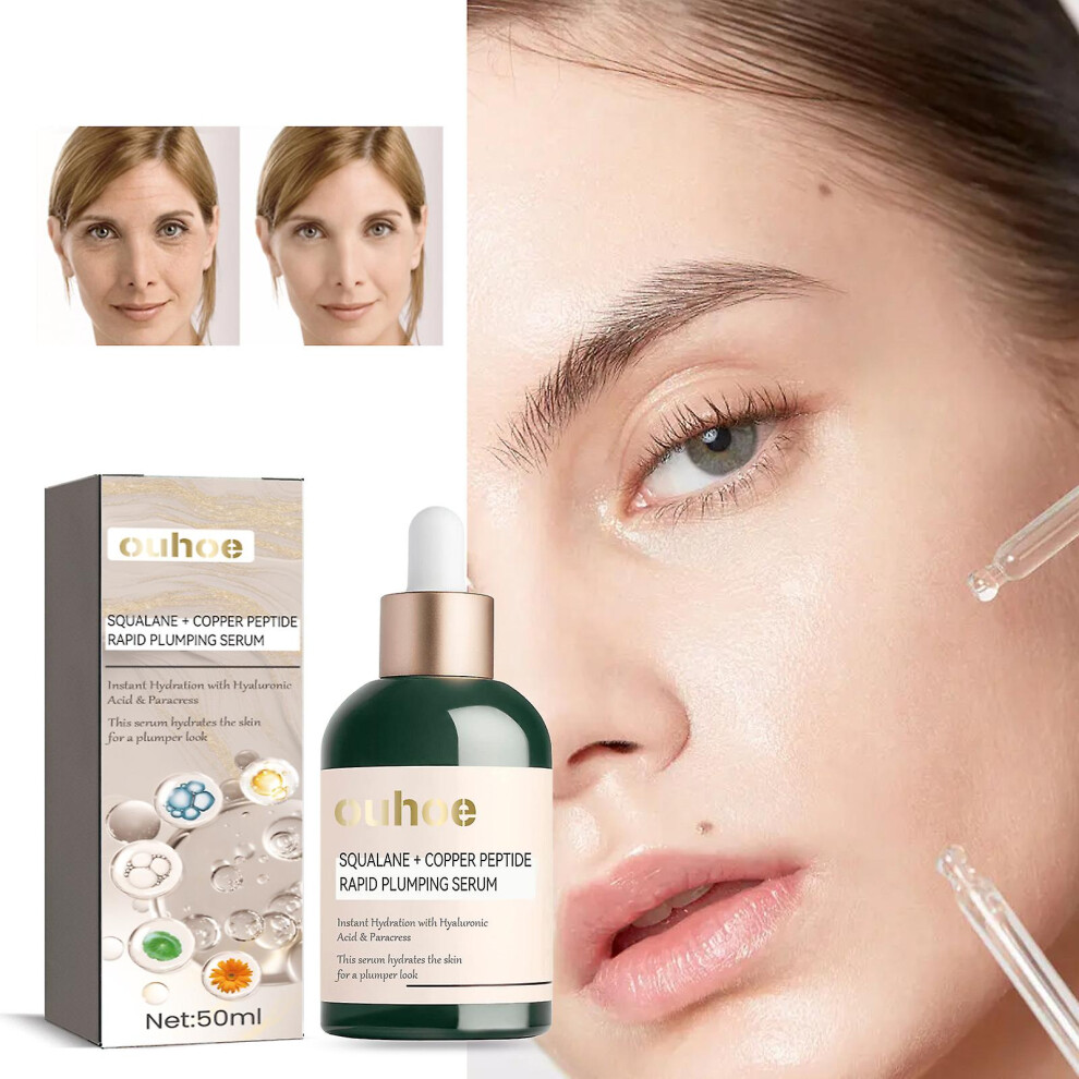 (2pcs) Squalane Copper Peptide Plumping Serum Intense Moisturising Facial Serum