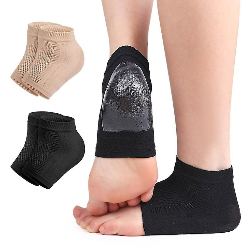 Heel Sleeves, Heel Cushion Gel Heel Protector, For Plantar Fasciitis Achilles Tendonitis Bone Spur Aching Feet Relieve Pain