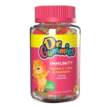 Dr. Gummies Immunity Booster Gummies With Vitamin C + Zinc & Elderberry For Kids 60's | Supports Immune Health & Wellness