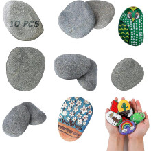 10-pack Flat Large Stones For Painting - Aquarium Decoration, Beach Decorative Gravel, Crafts, And Garden Dcor