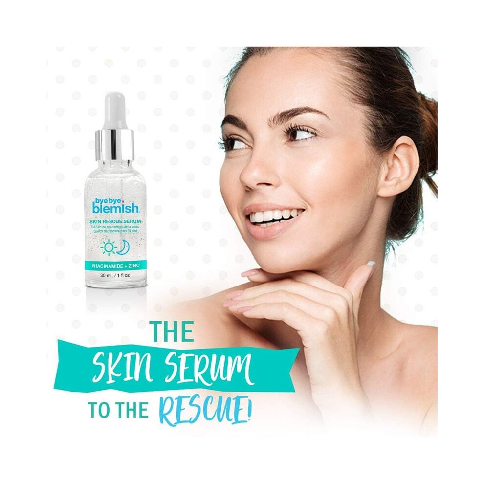 Bye Bye Blemish Niacinamide & Zinc Skin Rescue Serum 30ml | Targets Blemishes, Acne & Reduces Pore Size for Clearer Skin