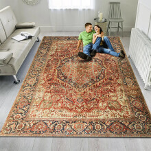 (160 x 230 cm- Large Rug For Living Room Bedroom/Traditional Carpet, MAJESTIC CASHMERE) Non Slip Rugs Living Room Traditional Soft Carpet Mat