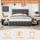 (Grey) 4ft6 Double Upholstered Bed with 4 Storage Drawers 5