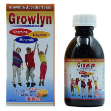Growlyn Liquid | Natural Growth Supplement for Children | Boost Height & Development | Child Growth Health Supplement 200ml