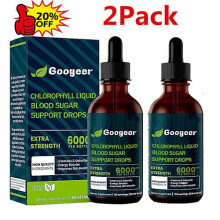 2pcs Googeer Chlorophyll Liquid Natural Detox And Blood Sugar Support Drops 59ml
