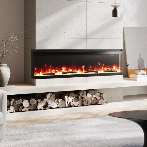 60 inch Recessed/Freestanding Electric Fireplace 1