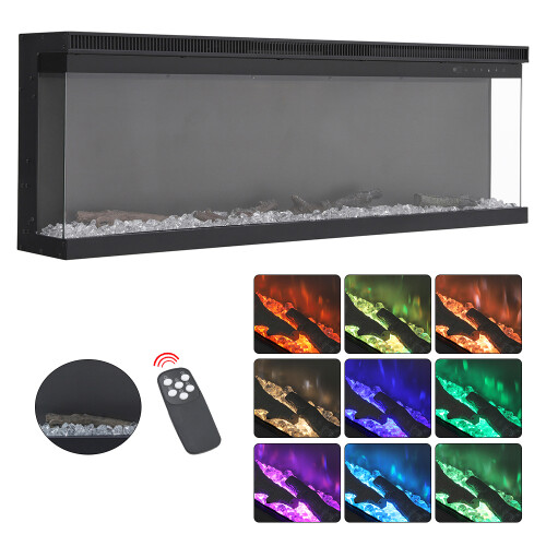 60 inch Recessed/Freestanding Electric Fireplace 2