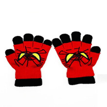 Kids Boys Spiderman Knitted Stretch Mittens Spider-man Full Finger/half Finger Gloves Gifts
