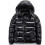 (Black, S) Shiny Down Jacket Men's Winter Jacket Stand Collar Down Jacket With Hood 1