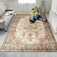 (160 x 230 cm- Large Rug For Living Room Bedroom/Traditional Carpet, TIMELESS CASHMERE) Non Slip Rugs Living Room Traditional Soft Carpet Mat