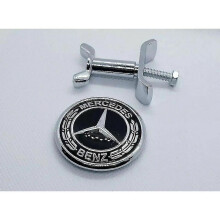 Fit Mercedes Benz Bonnet Badge Hood Emblem Sticker C S E Class 44mm W204 W211