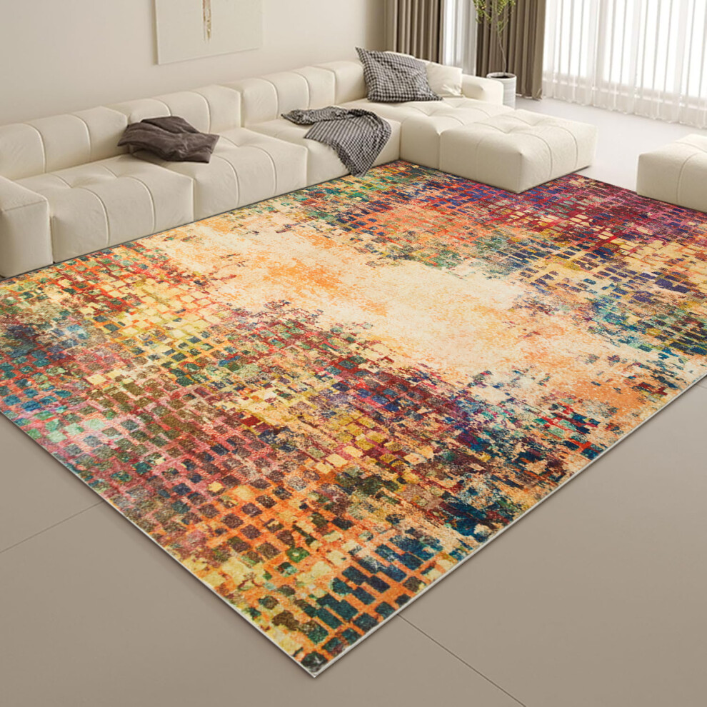 (40 x 60 cm- Small Mat For Bath Bathroom/Door Mat for Indoor & Outdoor, VIBRANT CASHMERE) Extra Large Rugs Living Room Bedroom Traditional Floor Rug S