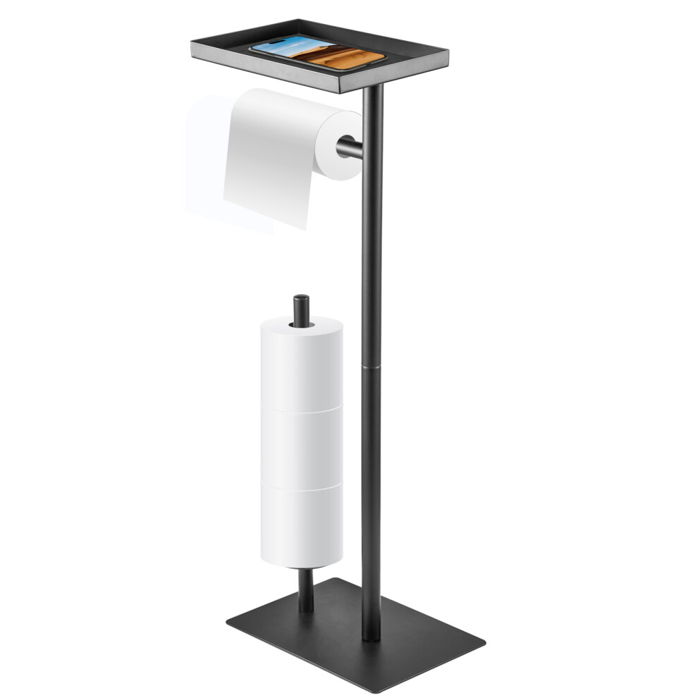 Toilet Roll Holder Free Standing Black Toilet Paper Holder Stand