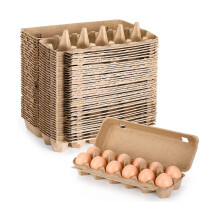 20pcs Cardboard Egg Cartons Blank Paper Pulp Egg Cartons One Dozen Egg Cartons Container Empty Egg