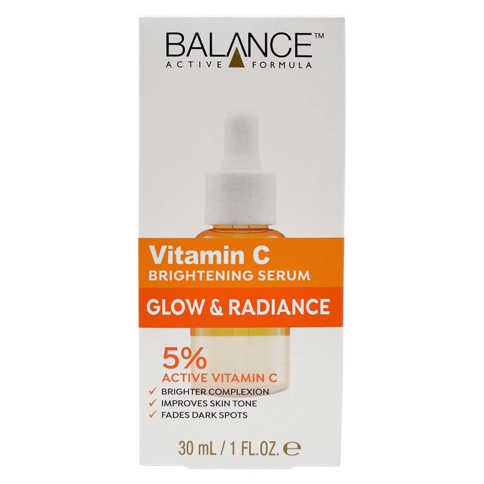 Balance Active Formula 5% Active Vitamin C Brightening Serum 30Ml | Glow & Radiance | Brighter Complexion | Improves Skin Tone | Reduce Spots Dark