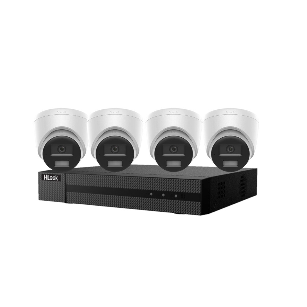 2TB X4 Hilook IP CCTV Camera System 4K 4CH Outdoor Kit 30M Dual Light