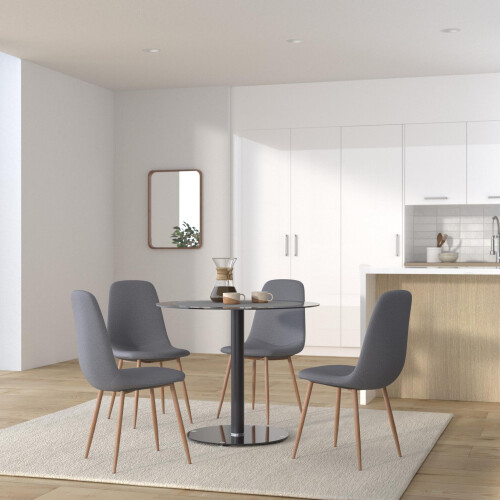 Glass Dining Table, Kitchen Round Dining Table 2