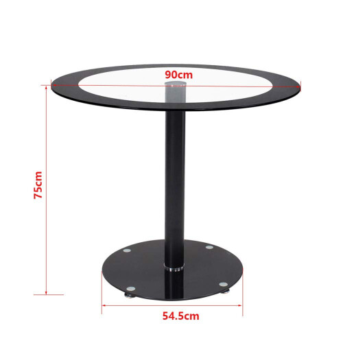 Glass Dining Table, Kitchen Round Dining Table 1