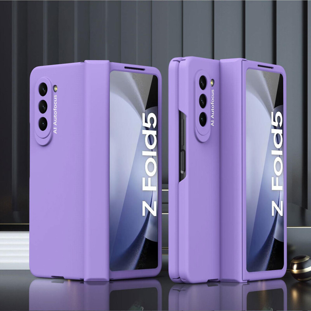(Purple) For Samsung Z Fold 5 Case With Hinge Protection Purple 8994439964823