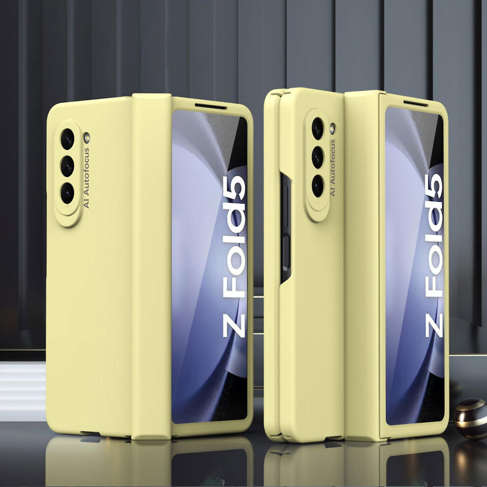 (Yellow) For Samsung Z Fold 5 Case With Hinge Protection Yellow 8994439964847