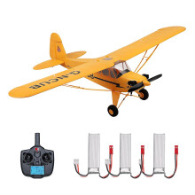 (yellow, 3 Batteries) Wltoys XK A160 RC Plane 5 Channel Brushless Remote Control Airplane for Adults Stunt Flying 3D 6G