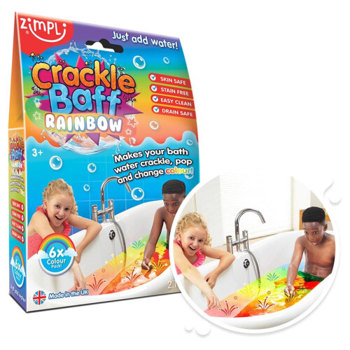 Crackle baff colours rainbow (6 Bath Pack inside de box)