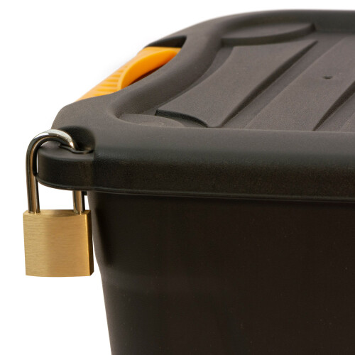 (20 Litres, 1 Box) Heavy Duty Storage Box & Lid Lockable Stackable