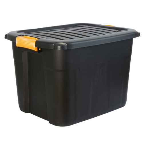 (20 Litres, 1 Box) Heavy Duty Storage Box & Lid Lockable Stackable 2