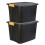 (20 Litres, 1 Box) Heavy Duty Storage Box & Lid Lockable Stackable 8