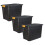 (42 Litres, 3 Boxes) Heavy Duty Storage Box & Lid Lockable Stackable 1