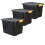 (20 Litres, 3 Boxes) Heavy Duty Storage Box & Lid Lockable Stackable 1