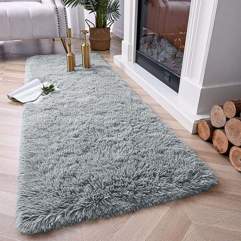 (80x300 cm (Large Hallway Runner)) Fluffy Shaggy Non-Slip Rug Soft Carpet For Luxury Floor Area Bedroom Living Dining Room