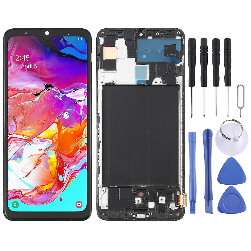 Oled Lcd Screen For Samsung Galaxy A70 Sm-A705 (6.39 Inch) Digitizer Full Assembly With Frame (Black) Black 9372166429829