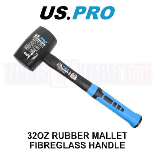 us pro US PRO Tools 32OZ Rubber Mallet With Fibreglass Handle 4604