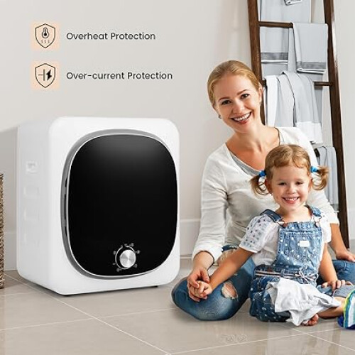 COSTWAY 4kg Mini Vented Tumble Dryer, 800W 5 Drying Modes 1