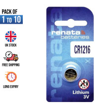(CR1216, 5) Renata Lithium Battery Cell 3V CR2032 1025 1220 1616 1632 2016 2025