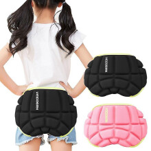(Pink S) Sports Ski Skate Snowboard Protection Kid Protective Hip Pad Soft Padded Hip Shorts For Skiing Skating Skiing Protector Skating