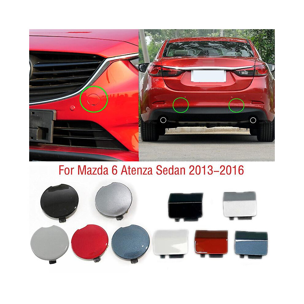 (Front ) For Mazda 6 Atenza Sedan 2013 2014 2015 2016 Car Front Rear Bumper Tow Hook Cover Cap Trailer Hauling Eye Lid Red 8994439977557