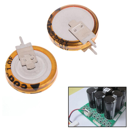 2 Pcs Universal 5.5 V 1.0f Super Capacitor V-type Button For Smart 5mm Capacitan 1
