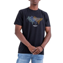 (Black, M) Weekend Offender Dove Logo Graphic Mens T Shirts Short Sleeve Crew Neck Cotton